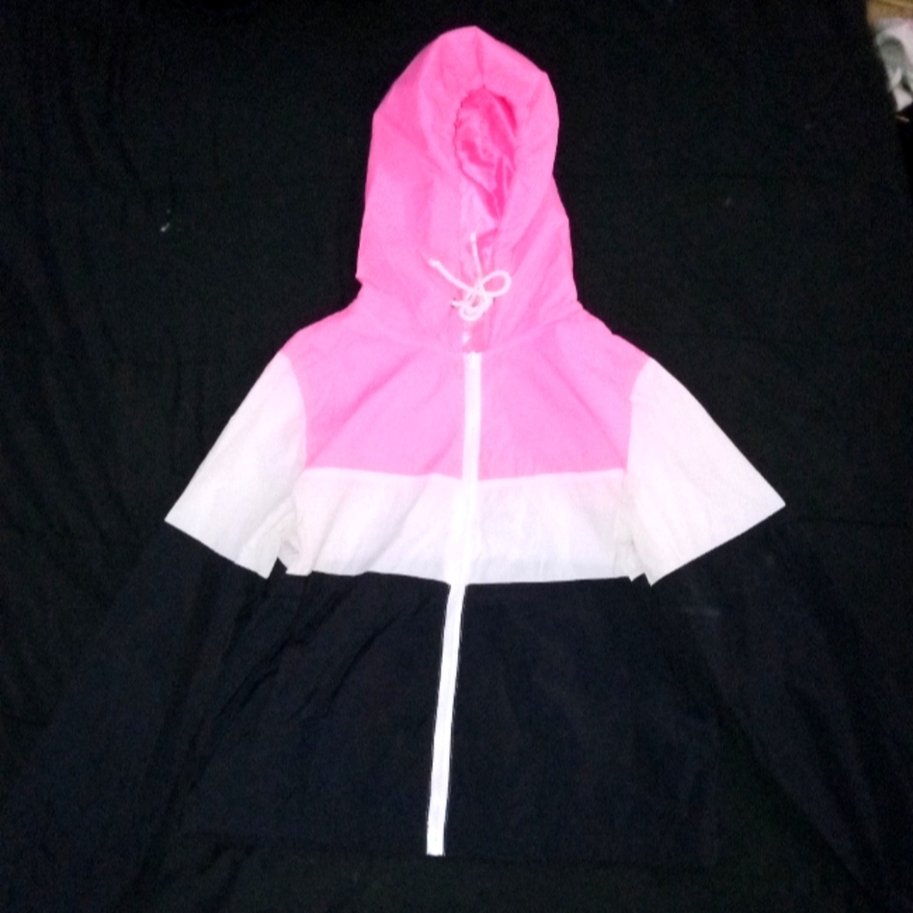 Kids Pink and Black Hooded Jacket